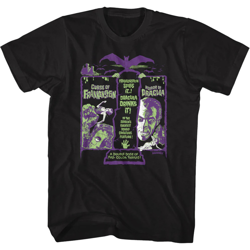 Greatest Double Creature Feature Hammer Films Tshirt